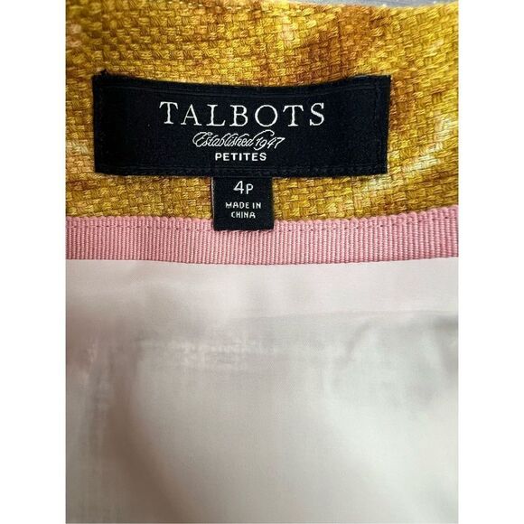 Talbots Petite Spring Watercolor Floral Lined Artsy Fall Pencil Skirt Size 4p - Picture 5 of 10